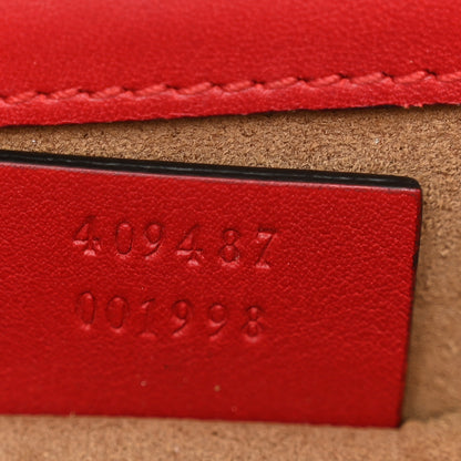 Gucci GG Supreme Monogram Calfskin Small Padlock Shoulder Bag Beige Hibiscus Red New Rosette 7 of 12