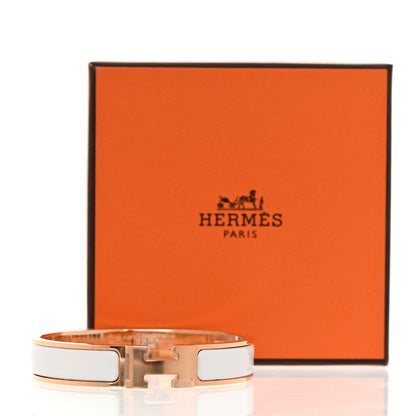 Hermes Enamel Narrow Clic Clac H Bracelet GM White 6 of 6