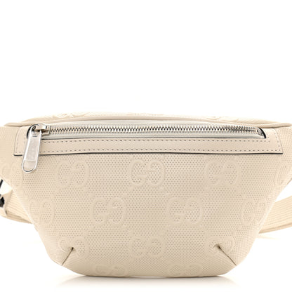 Gucci Calfskin GG Tennis Embossed Belt Bag Mystic White 8 of 10