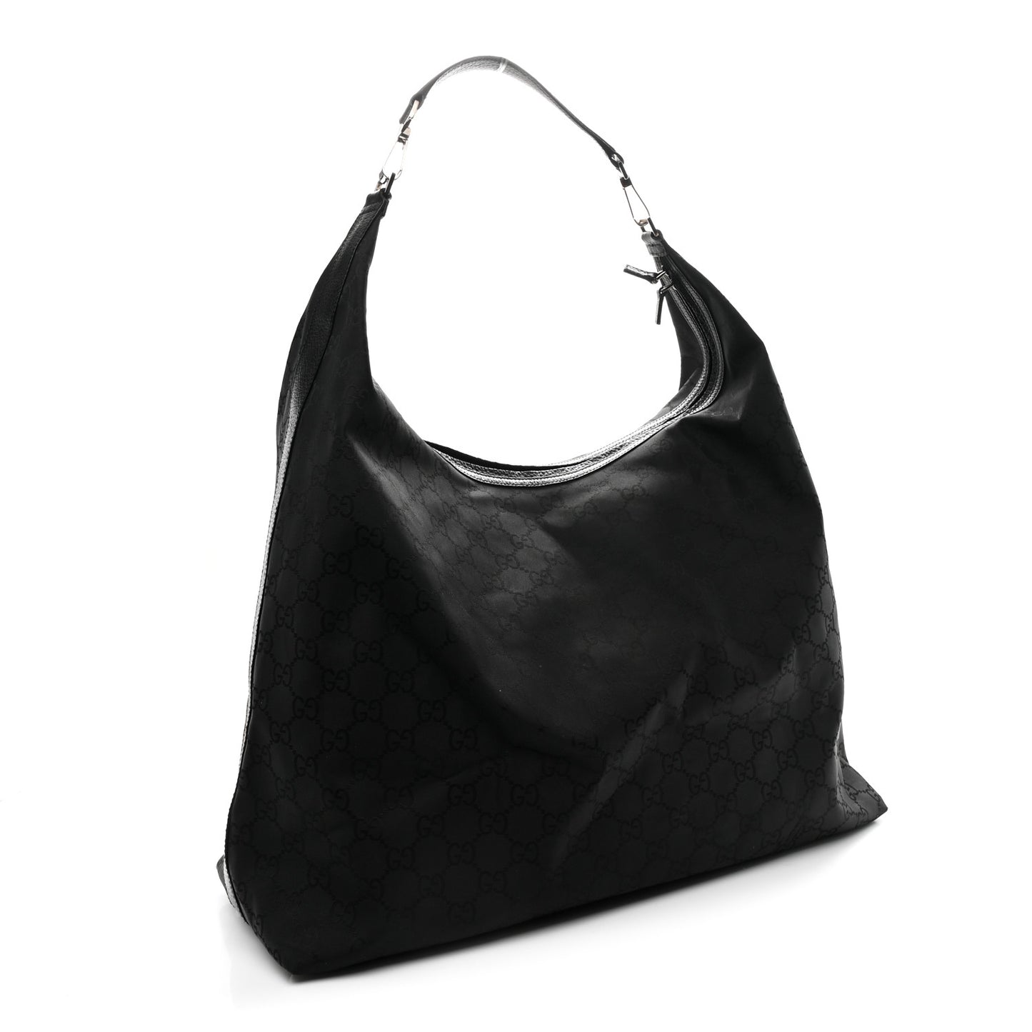Nylon Monogram Extra Large Hobo Black