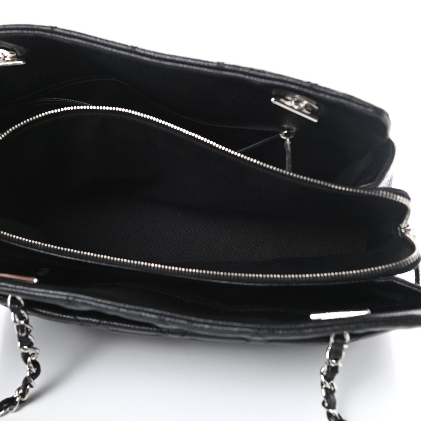 Caviar Quilted Timeless CC Soft Tote Black