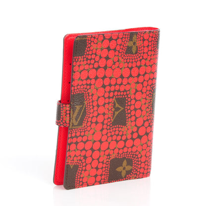 Louis Vuitton Monogram Kusama Town Small Ring Agenda Cover Red 3 of 7