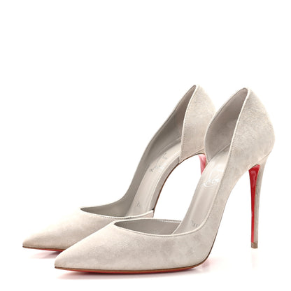 Christian Louboutin Veau Velour Iriza 100 Pumps 37.5 Goose 4 of 9