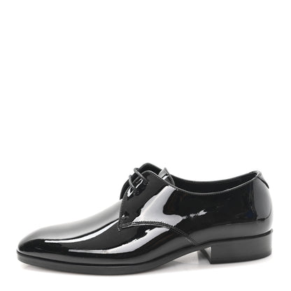 Saint Laurent Patent Baltimora Lace Up Derby Shoes 36.5 Black 1 of 9