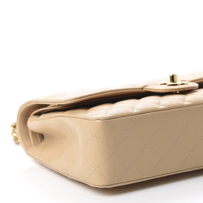 Chanel Caviar Quilted Medium Double Flap Beige Clair 6 of 11