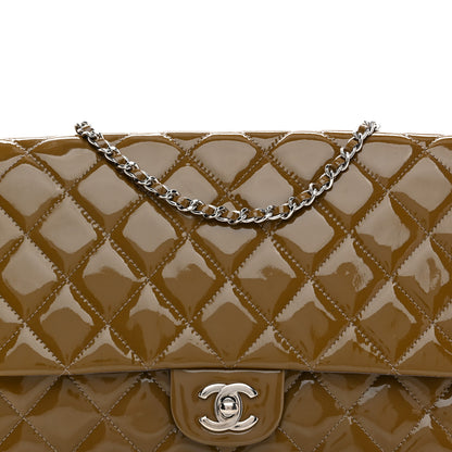 Chanel Patent Quilted Clutch with Chain Flap Grey 8 of 12
