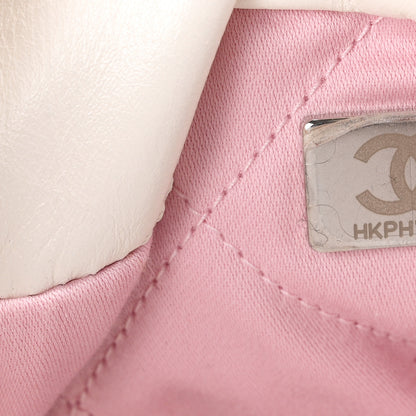 Chanel Patent Gradient Calfskin Quilted Small Chanel 22 White Light Pink 8 of 11