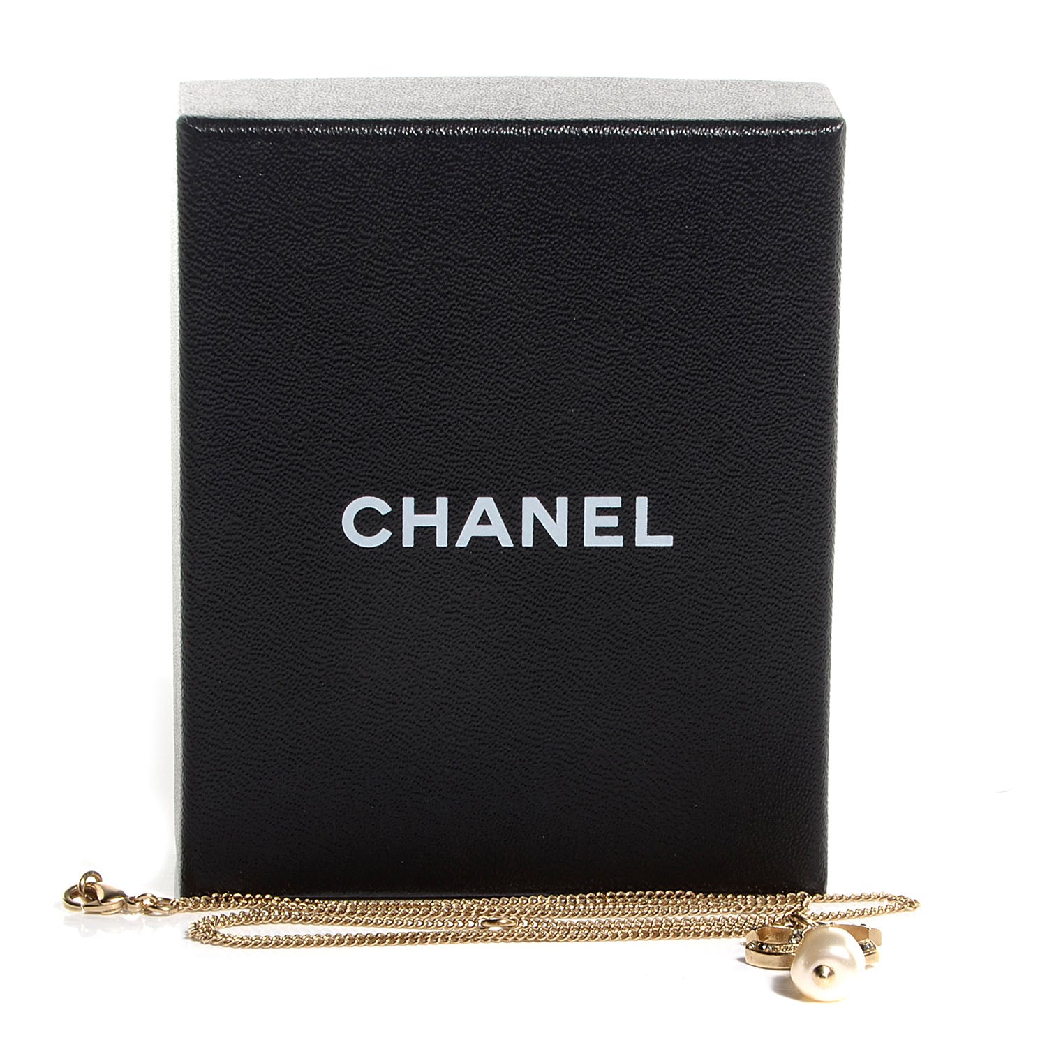 Chanel Crystal CC Pearl Drop Pendant Necklace 6 of 6