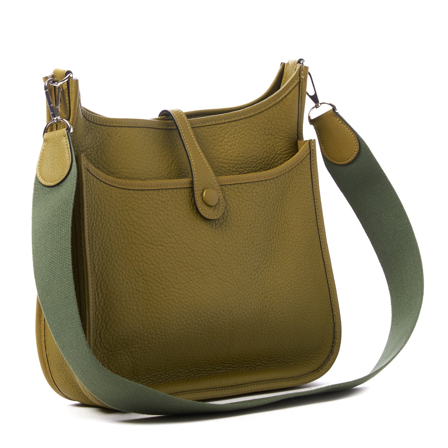 Hermes Taurillon Clemence Evelyne II PM Vert Chartreuse 2 of 8