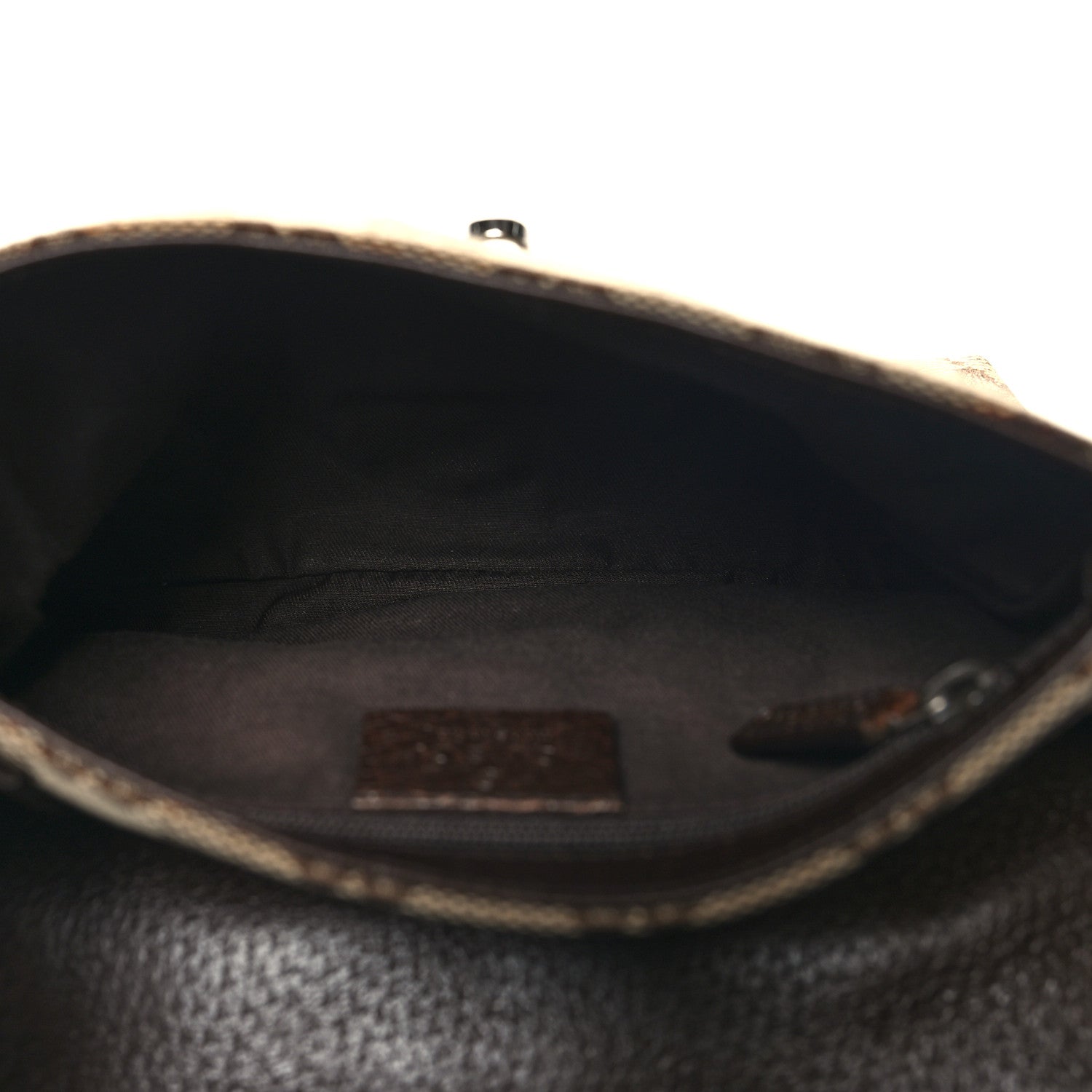 Gucci GG Monogram Buckle Belt Bag Dark Brown 5 of 10