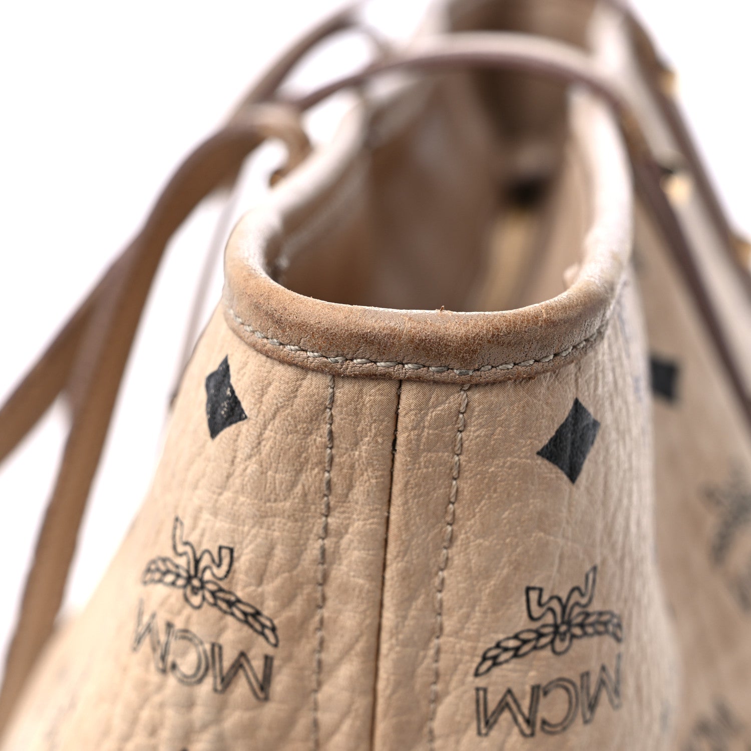 MCM Visetos Medium Liz Reversible Shopper Tote Beige 16 of 20