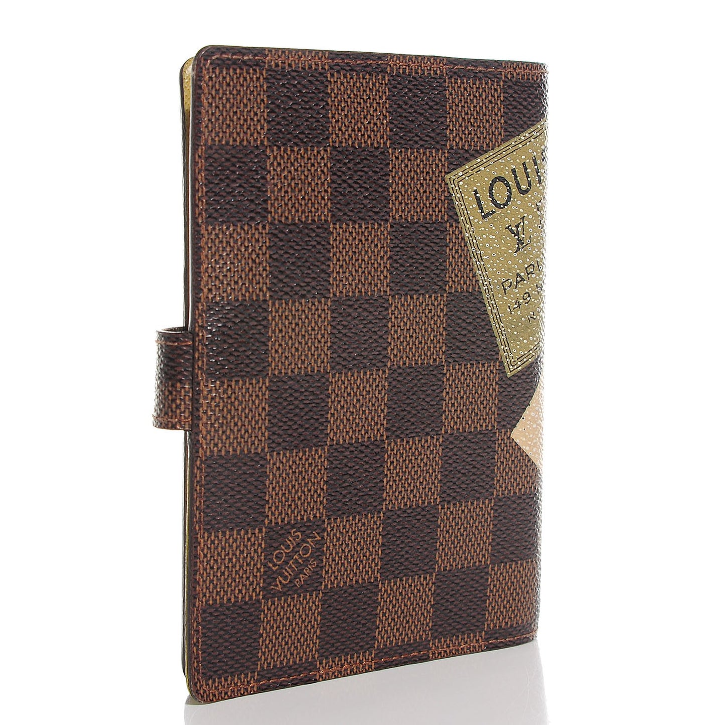 Damier Ebene Labels Small Ring Agenda Cover