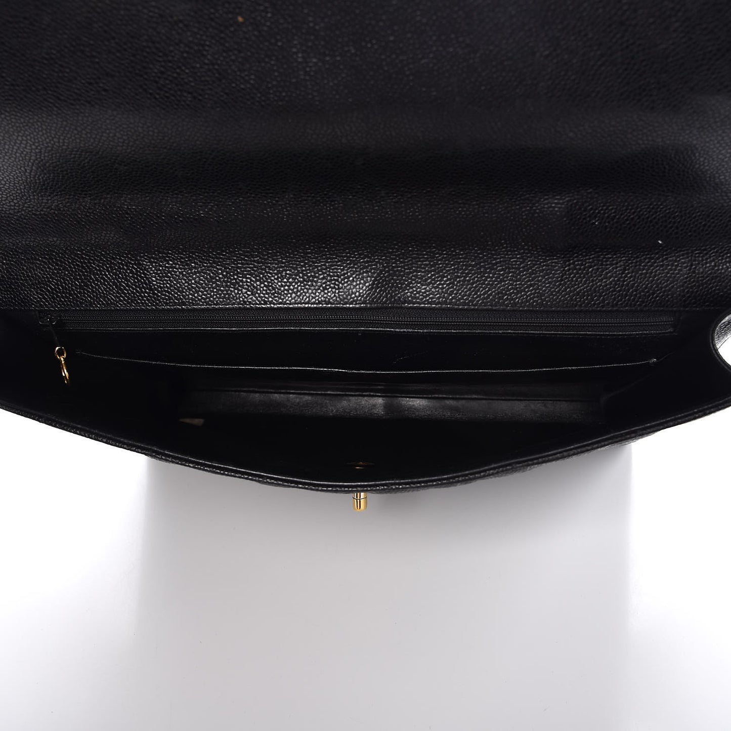 Caviar Quilted Briefcase Laptop Bag Black