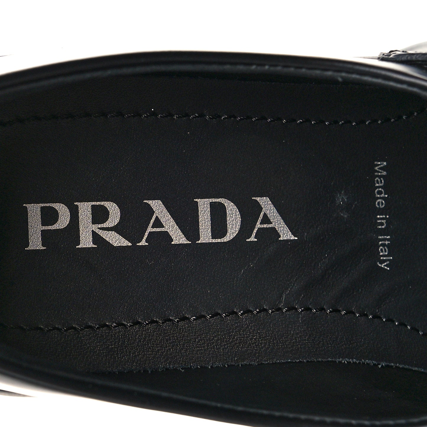 Spazzolato Rois Metal Triangle Logo Monolith 55mm Loafers 37.5 Black
