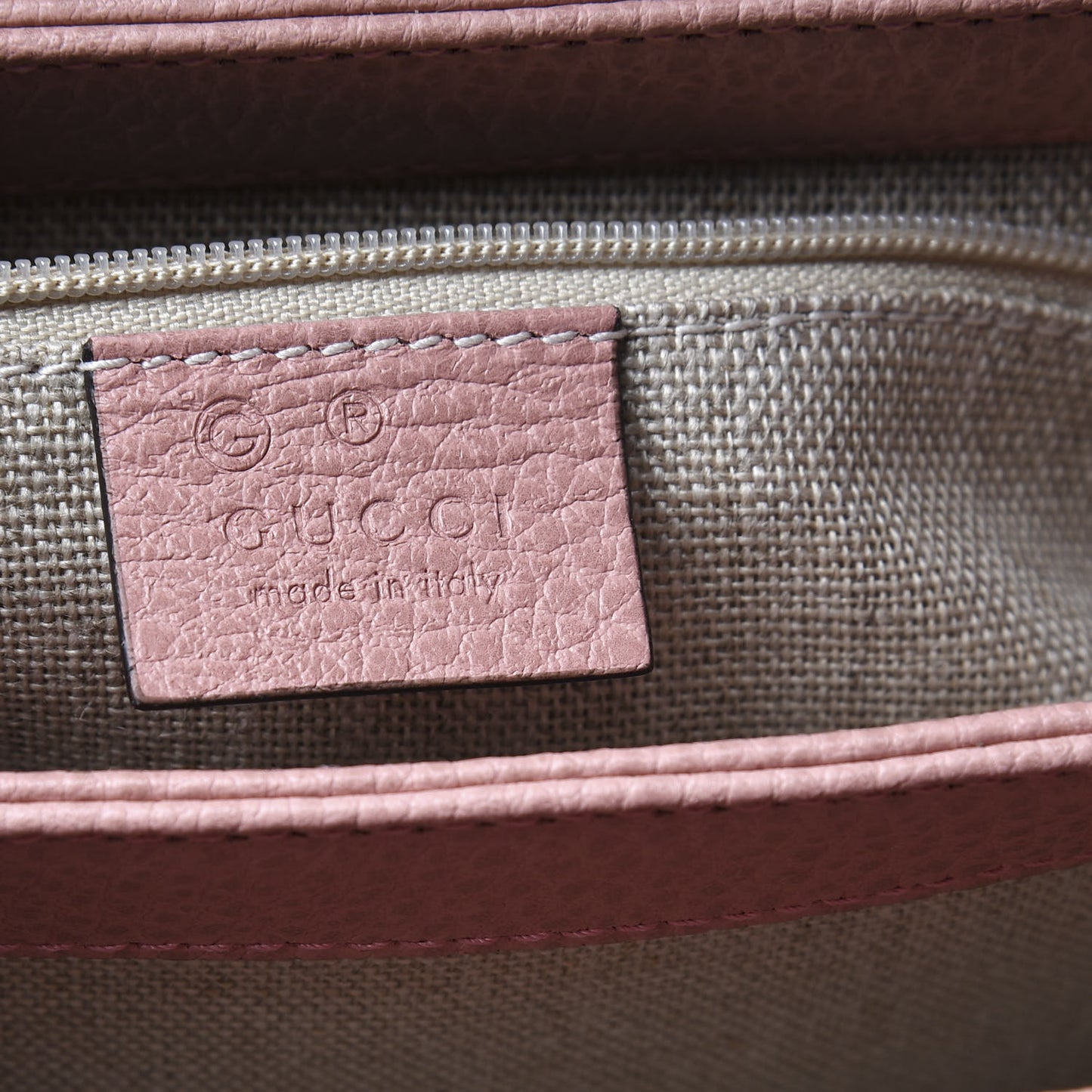 Dollar Calfskin Interlocking G Top Handle Shoulder Bag Soft Pink