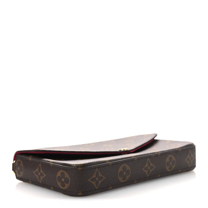 Louis Vuitton Monogram Pochette Felicie Chain Wallet Fuchsia 5 of 11