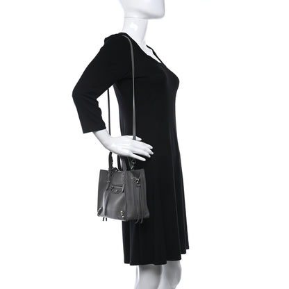 Balenciaga Calfskin Papier Mini A4 Zip Around Tote Gris Metal 3 of 9