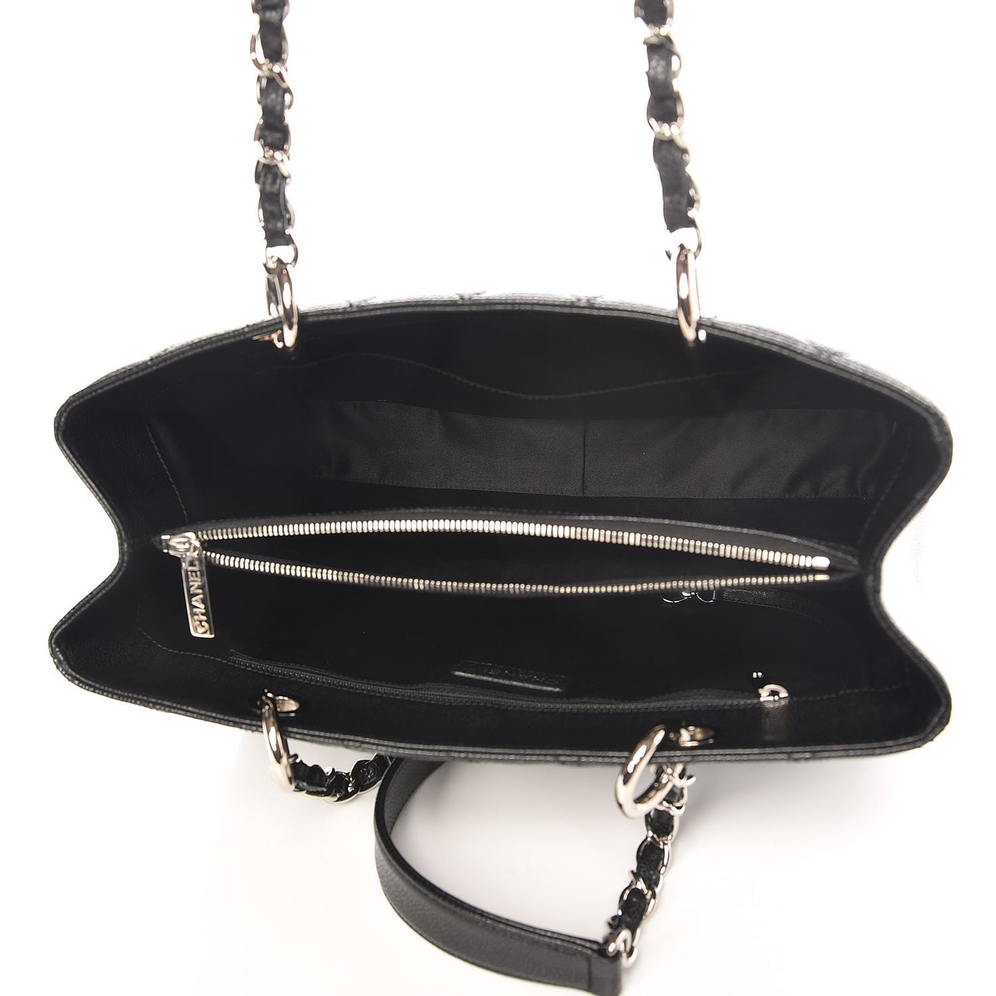 Caviar Quilted Grand Shopping Tote GST Black