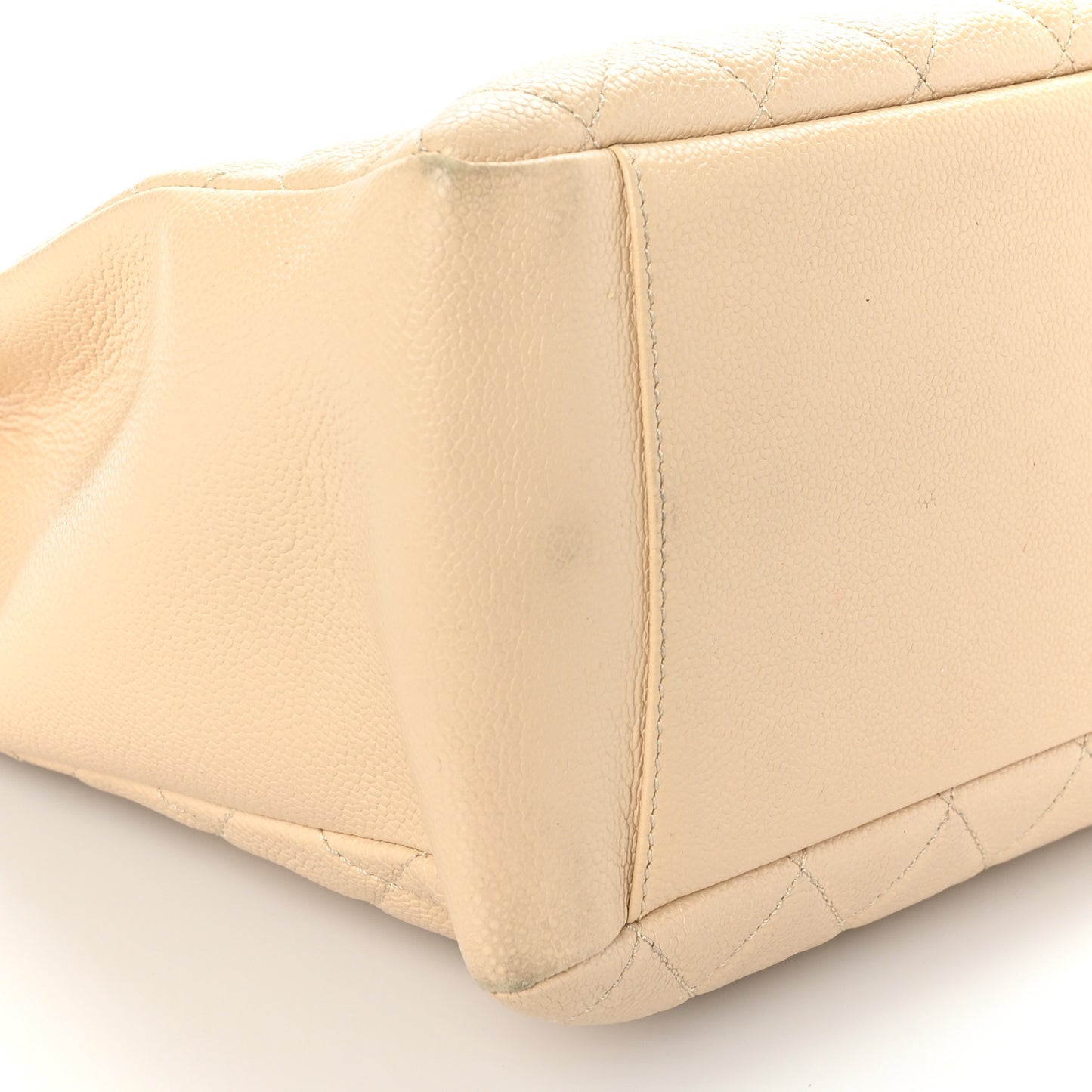 Caviar Quilted Grand Shopping Tote GST Beige Clair