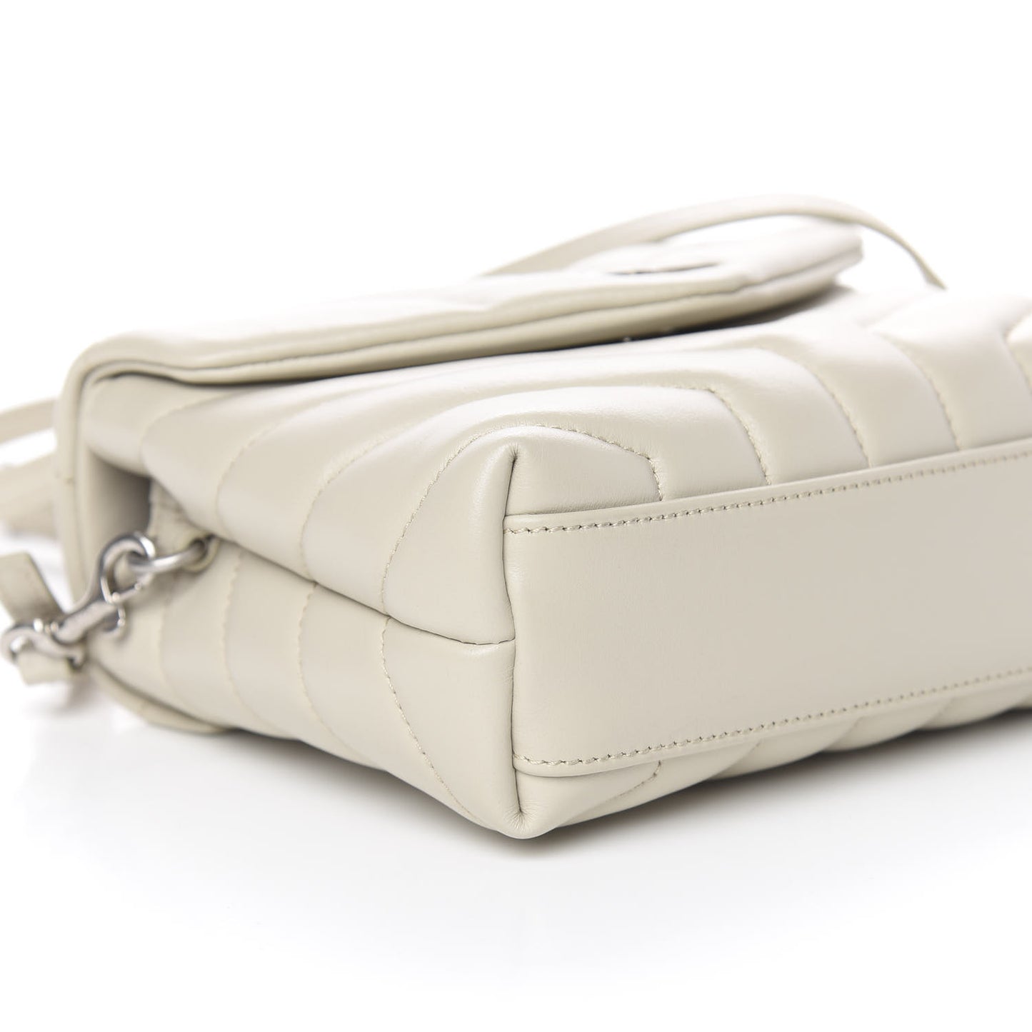 Calfskin Y Quilted Monogram Toy Loulou Crossbody Bag Ivory