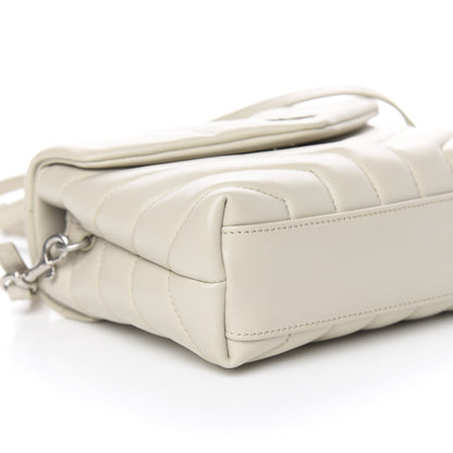Saint Laurent Calfskin Y Quilted Monogram Toy Loulou Crossbody Bag Ivory 7 of 10