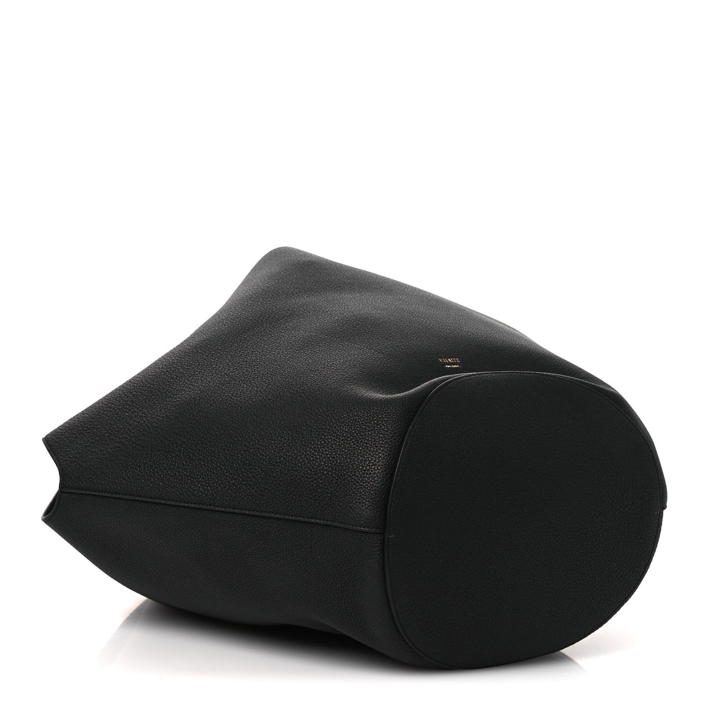 Pebbled Sport Calfskin Medium Lotus Tote Black