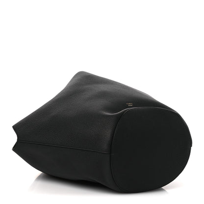 Khaite Pebbled Sport Calfskin Medium Lotus Tote Black 9 of 23