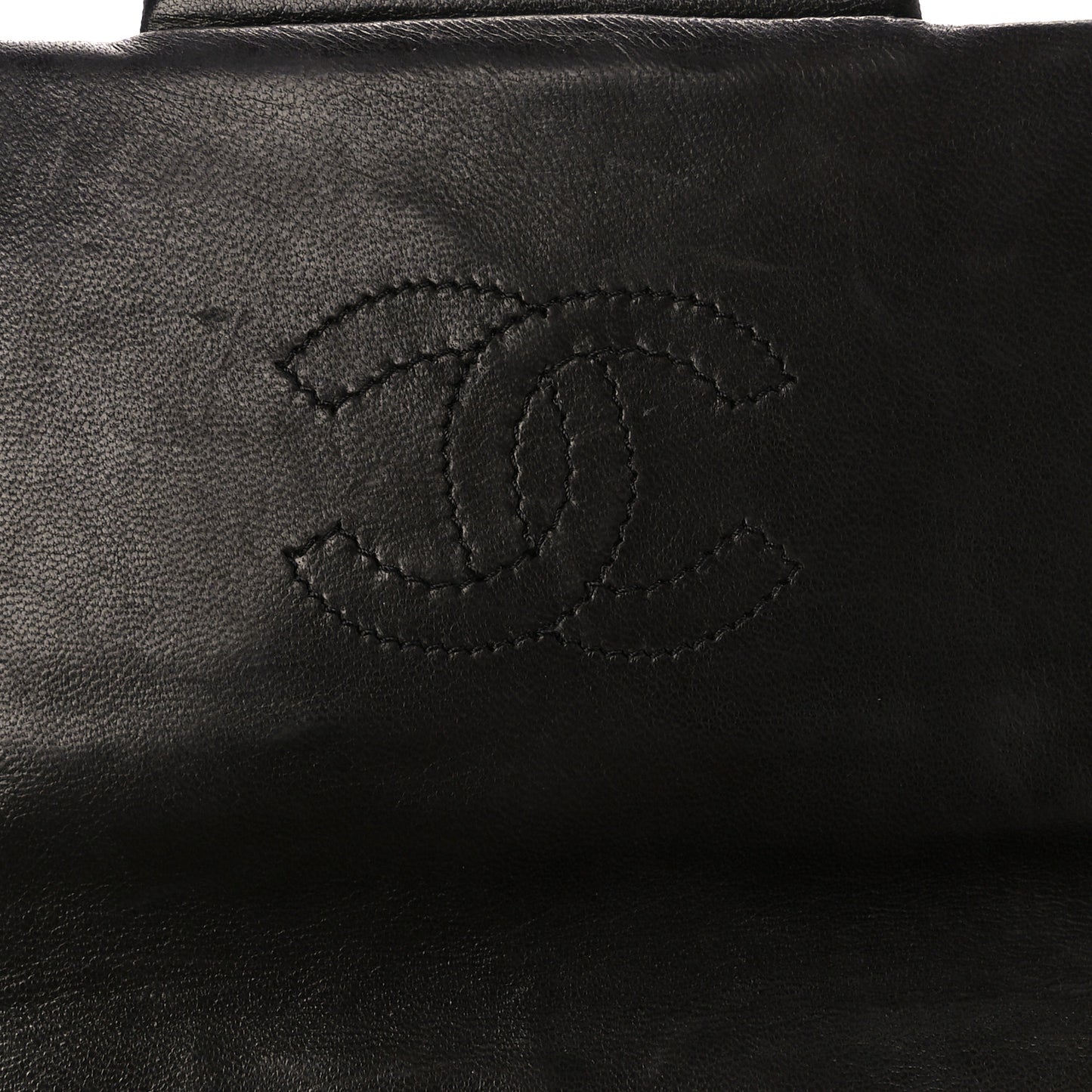 Lambskin Quilted XL Jumbo Single Flap Black