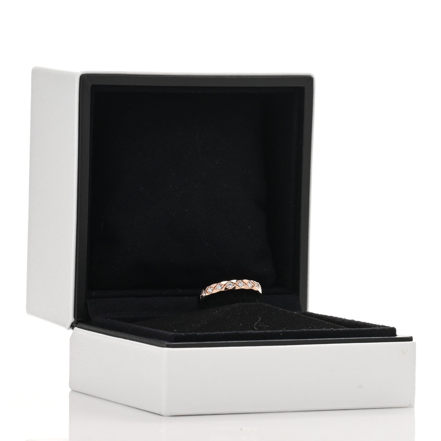 18K Beige Gold Diamond Mini Coco Crush Ring 48 4.5