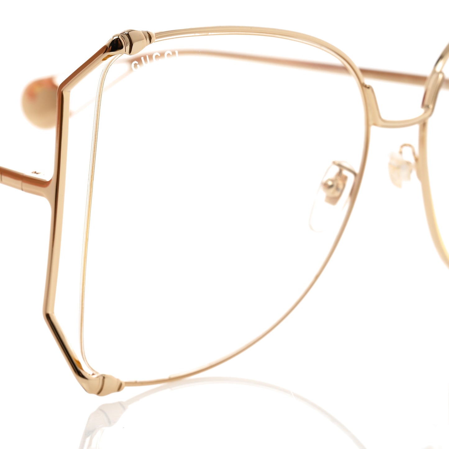 Metal Oversized Round Sunglasses GG0252S Gold