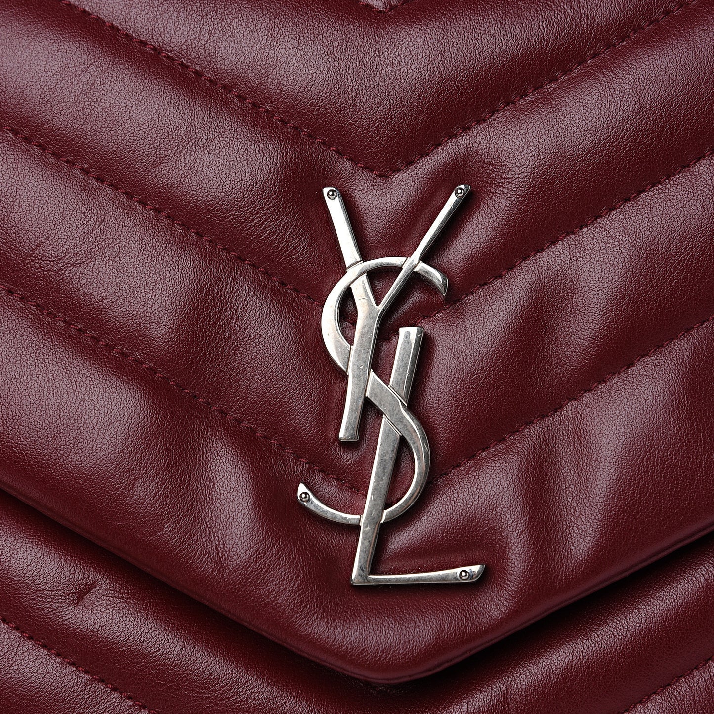 Calfskin Y Quilted Monogram Medium Loulou Chain Satchel Palissandre