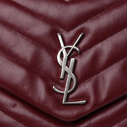 Saint Laurent Calfskin Y Quilted Monogram Medium Loulou Chain Satchel Palissandre 12 of 12