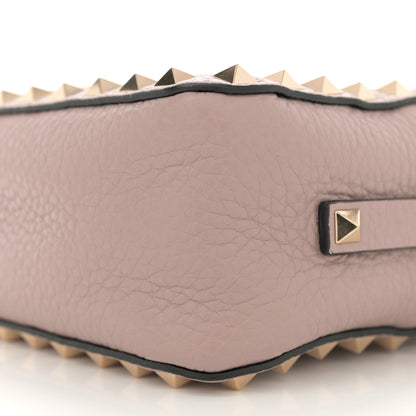 Valentino Garavani Pebbled Calfskin Rockstud Camera Crossbody Bag Poudre 9 of 11