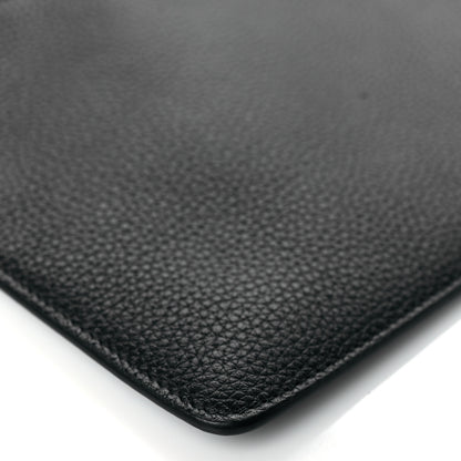 Salvatore Ferragamo Calfskin Wristlet Clutch Black 7 of 8