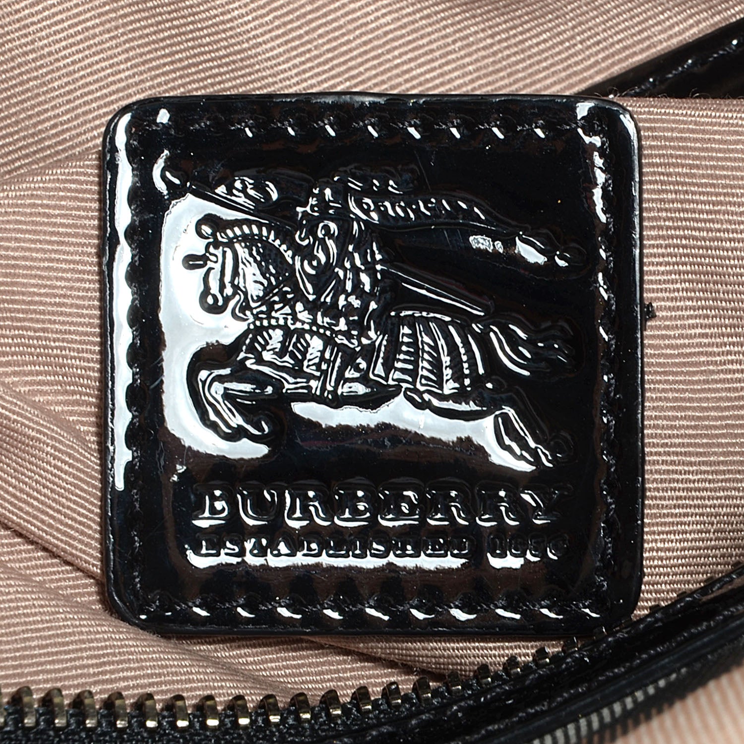 Burberry Supernova Check Patent Small Chester Bowling Bag Black 8 of 8