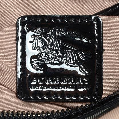 Burberry Supernova Check Patent Small Chester Bowling Bag Black 8 of 8