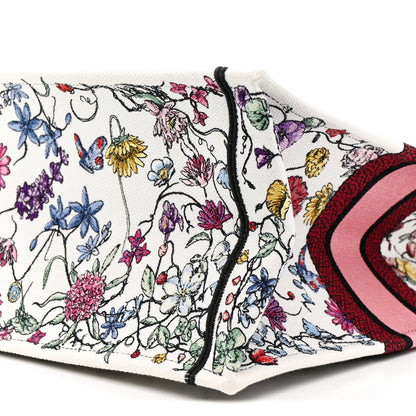 Christian Dior Canvas Embroidered Large Florilegio Book Tote White Multicolor 10 of 13