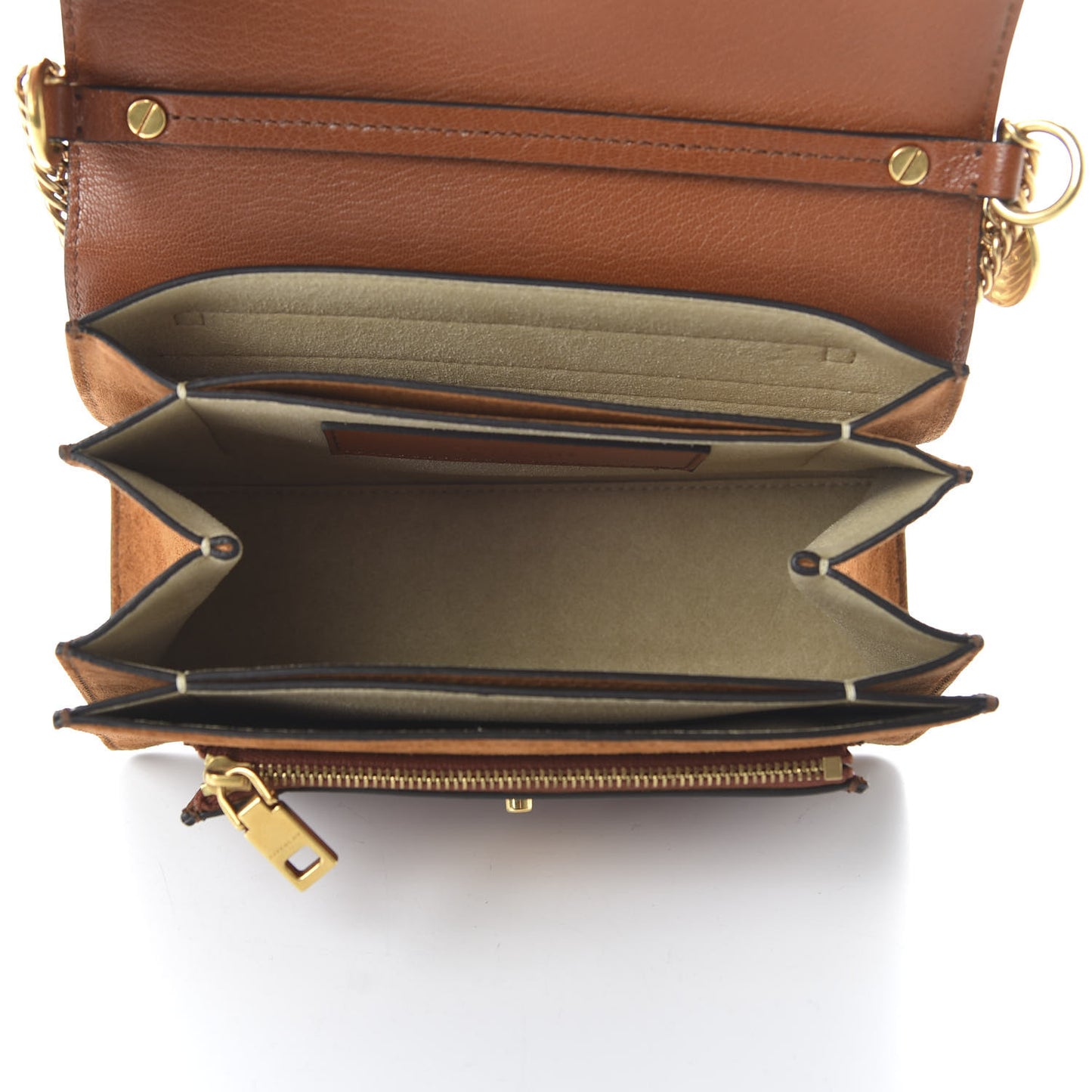 Goatskin Suede Small GV3 Shoulder Bag Amber Mastic