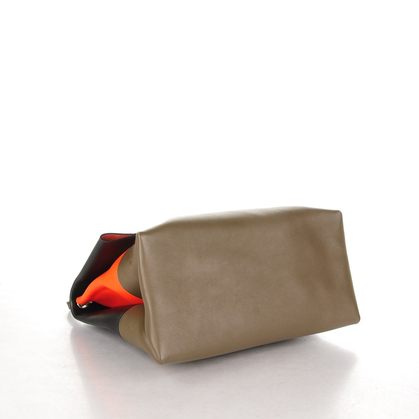 Smooth Calfskin Tri-Color All Soft Shoulder Bag Black