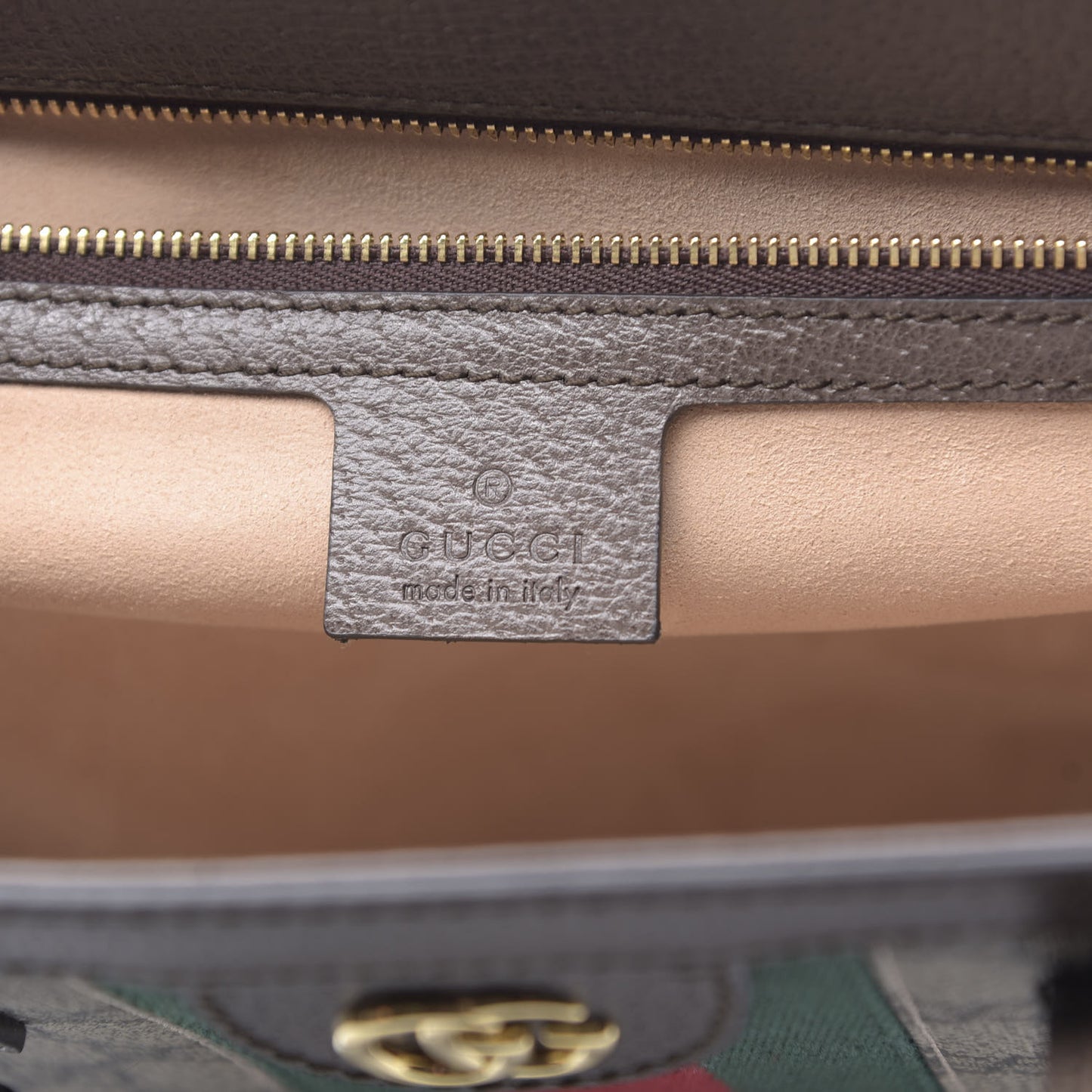 GG Supreme Monogram Web Ophidia Vertical Tote Brown