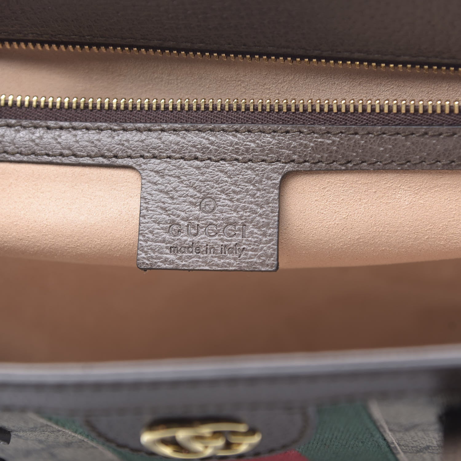 Gucci GG Supreme Monogram Web Ophidia Vertical Tote Brown 5 of 9