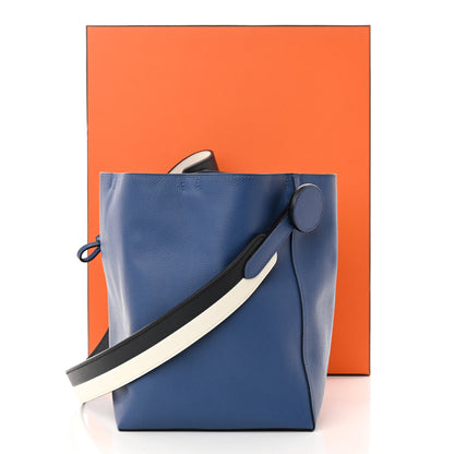Hermes Evercolor Swift Sac Licol 17 Bleu Brighton White Black 13 of 13