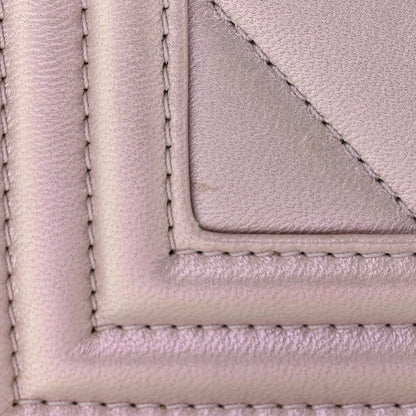 Chanel Metallic Lambskin Chevron Quilted Medium Boy Flap Purple 13 of 13