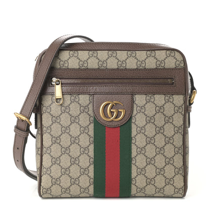 Gucci GG Supreme Monogram Web Small Ophidia Messenger Bag Brown 1 of 9
