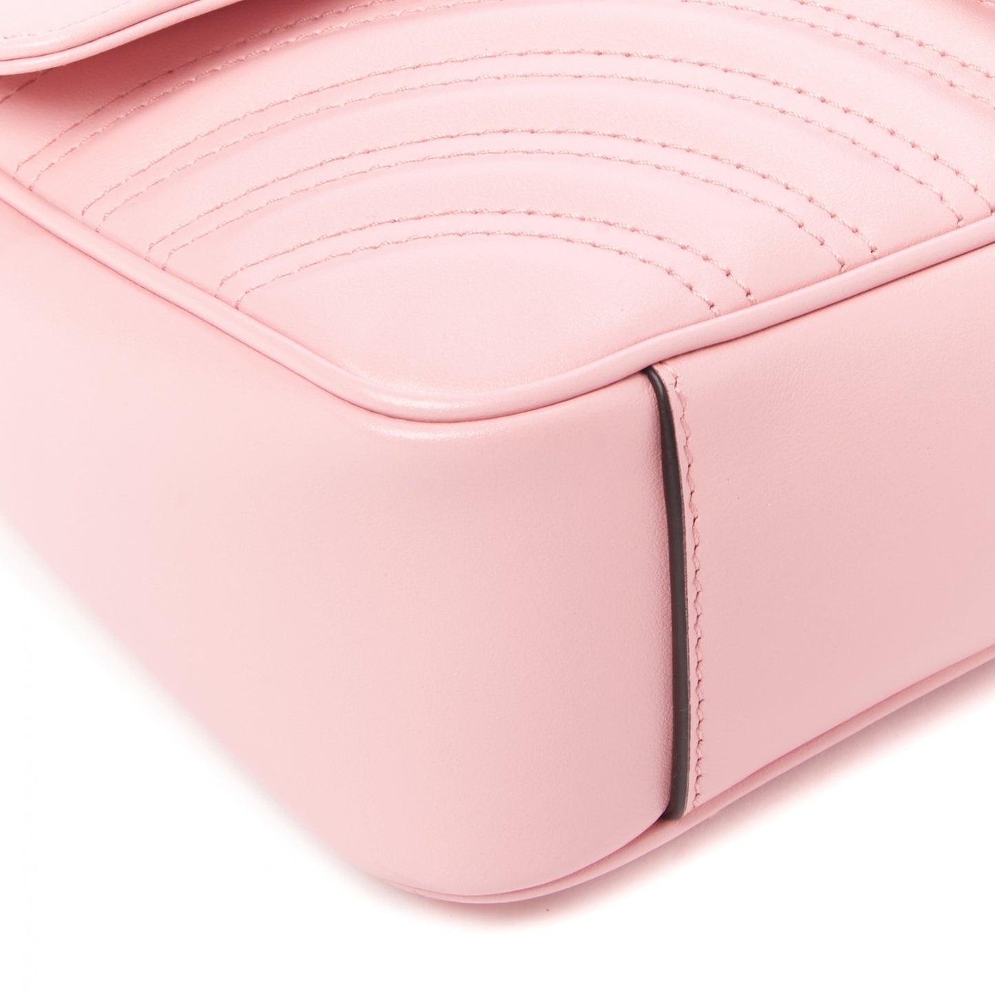 Calfskin Matelasse Small GG Marmont Shoulder Bag Wild Rose