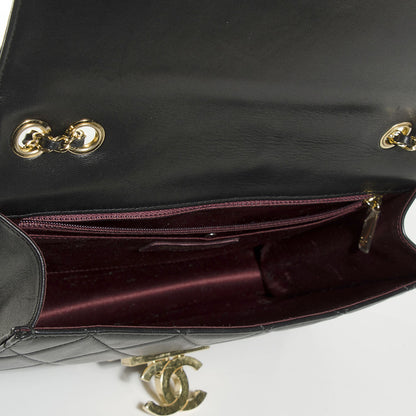 Chanel Lambskin Quilted Medium Golden Class Flap Black 5 of 8