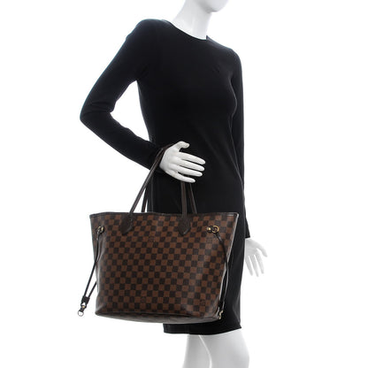 Louis Vuitton Damier Ebene Neo Neverfull MM Rose Ballerine 2 of 15