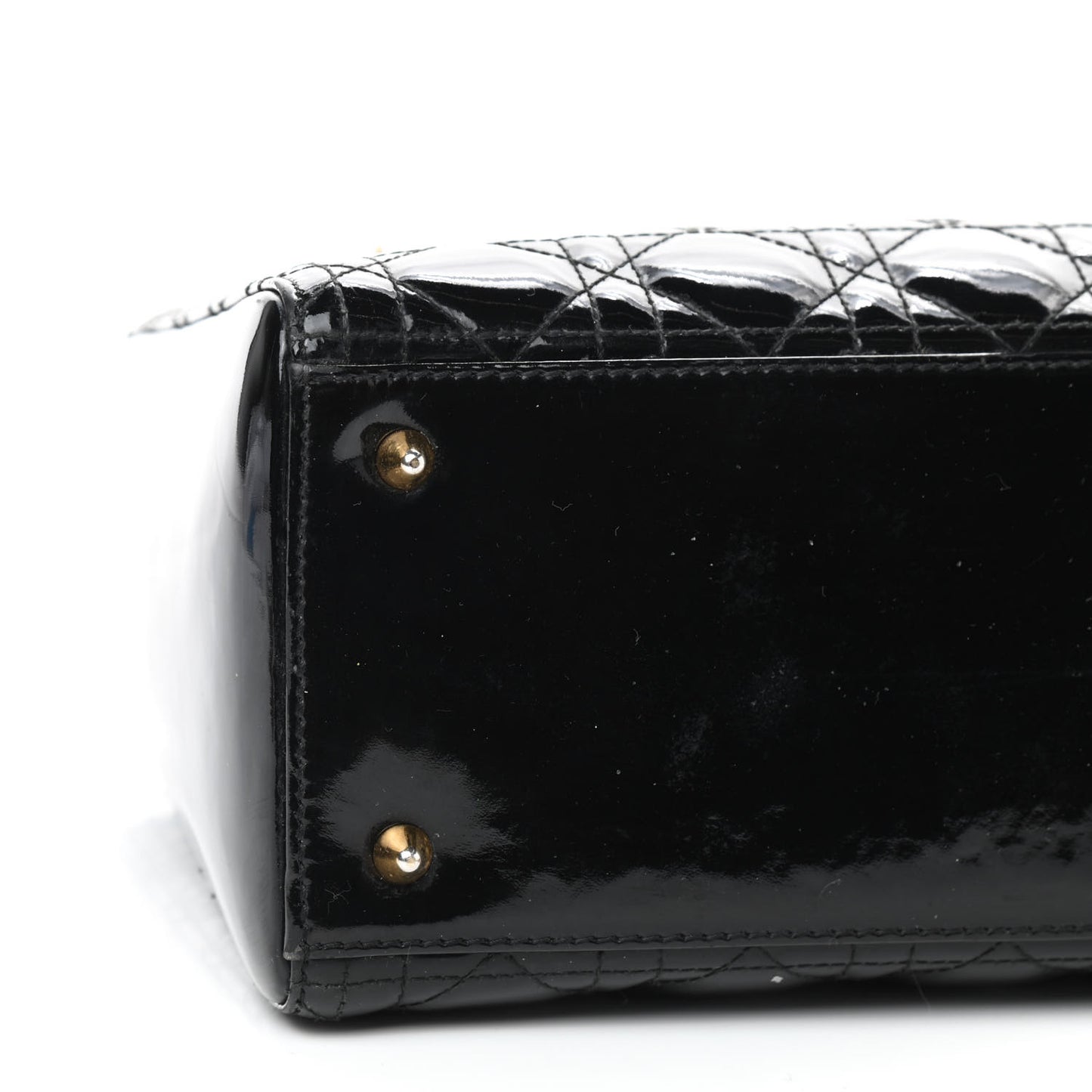 Patent Cannage Medium Lady Dior Black