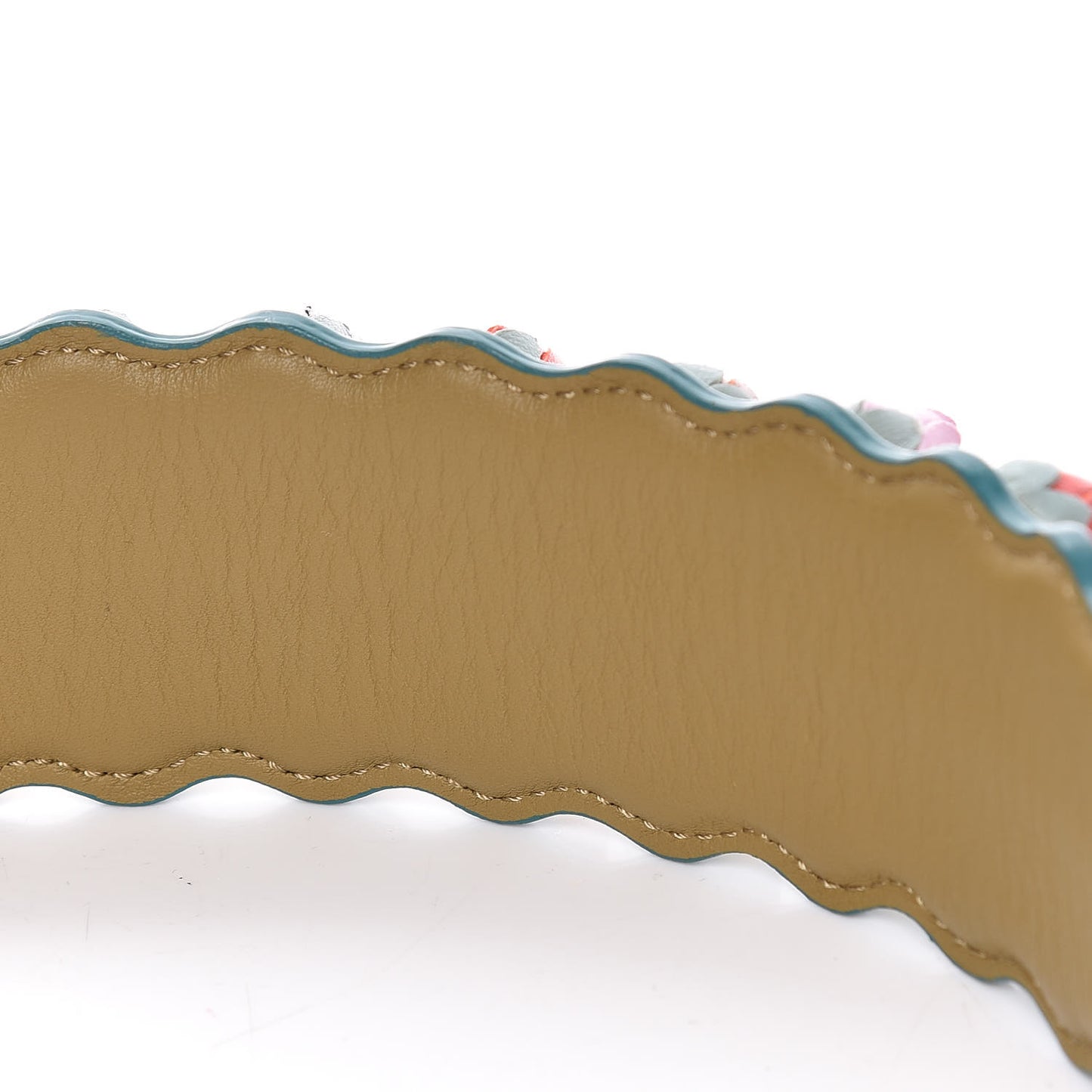 Calfskin Lambskin Rosebud Studded Strap You Multicolor