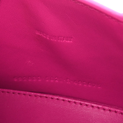 Balenciaga Shiny Calfskin Crocodile Embossed Hourglass Top Handle Bag XS Lipstick Pink 7 of 11